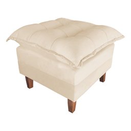 Poltrona de Amamentação Reclinável Sofá Cama com Puff Bege Bz Decor - 4
