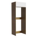 Ver imagem 1 de Porta-Geladeira Madesa Lux 1 Porta Basculante Rustic/Branco Veludo Cor:Rustic/Branco Veludo