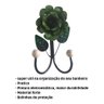Cabide 2 Ganchos Rosas de Ferro - Suporte Duplo:verde - 5