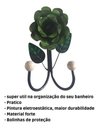 Ver imagem 5 de Cabide 2 Ganchos Rosas de Ferro - Suporte Duplo:verde