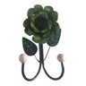 Cabide 2 Ganchos Rosas de Ferro - Suporte Duplo:verde - 1