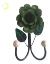 Ver imagem 3 de Cabide 2 Ganchos Rosas de Ferro - Suporte Duplo:verde