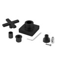 Ver imagem 4 de Kit 4 Acabamento para Registro Quadrado Cruzeta Preto Banheiro Chuveiro Padrão Docol