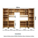 Ver imagem 4 de Armário de Cozinha Modulada com Balcão e Tampo 16 Portas 5 Gavetas Pérola Premium 100% Mdf Vidro Ref