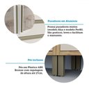 Ver mais imagens de Armário de Cozinha Modulada com Balcão e Tampo 16 Portas 5 Gavetas Pérola Premium 100% Mdf Vidro Ref