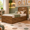 Ver imagem 3 de Bicama Infantil Solteiro Luiza com Cama Auxiliar:Malbec