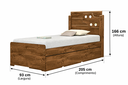 Ver imagem 4 de Bicama Infantil Solteiro Luiza com Cama Auxiliar:Malbec