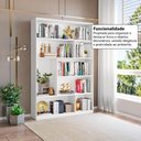 Ver imagem 6 de Estante de Escritório para Livros com 8 Nichos 120cm Multimóveis Crrui-EST003 Branco
