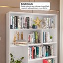 Ver mais imagens de Estante de Escritório para Livros com 8 Nichos 120cm Multimóveis Crrui-EST003 Branco