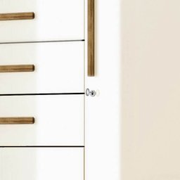 Guarda Roupas Taurus Imperial 6 Portas 3 Gavetas - com Chave para Quarto de Casal:nature Champanhe - 6