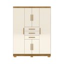 Ver imagem 2 de Guarda Roupas Taurus Imperial 6 Portas 3 Gavetas - com Chave para Quarto de Casal:nature Champanhe