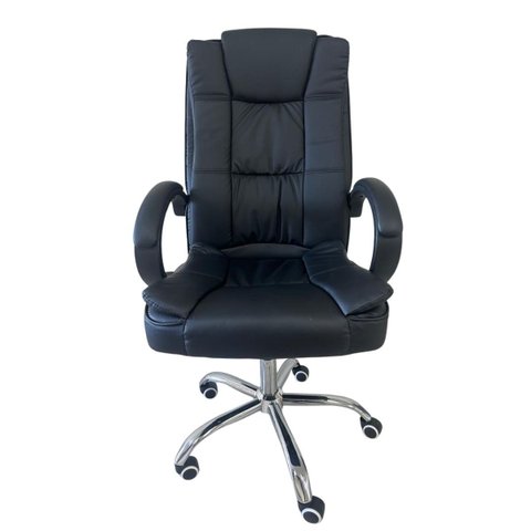 Cadeira Presidente Escritório Executiva Premium Courino Ergonômica Relax Preta