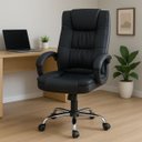 Ver imagem 3 de Cadeira Presidente Escritório Executiva Premium Courino Ergonômica Relax Preta