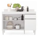 Ver imagem 4 de Balcão de Cozinha Lavanderia com Tampo 01 Gaveta Vick 120 cm - D'Rossi DRossi Branco