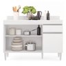 Balcão de Cozinha Lavanderia com Tampo 01 Gaveta Vick 120 cm - D'Rossi DRossi Branco - 4