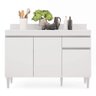 Balcão de Cozinha Lavanderia com Tampo 01 Gaveta Vick 120 cm - D'Rossi DRossi Branco - 3