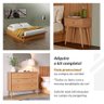 Kit Cabeceira Tela Natural 170cm + 2 Mesas de Cabeceira Mdf Cor:freijó - 7