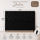 Ver imagem 2 de Cabeceira Casal Queen de Cama Box Estofada Eliana 160 cm Veludo