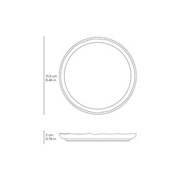 CONJUNTO C/ 6 PRATOS DE SOBREMESA BIO BREEZE Ø 21,5cm - 6