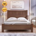 Ver imagem 4 de Cama Casal Premium 100% MDF e Cabeceira em Baixo Relevo Castanho