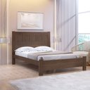 Ver imagem 1 de Cama Casal Premium 100% MDF e Cabeceira em Baixo Relevo Castanho