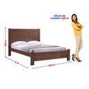 Ver imagem 3 de Cama Casal Premium 100% MDF e Cabeceira em Baixo Relevo Castanho