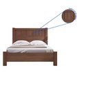 Ver imagem 5 de Cama Casal Premium 100% MDF e Cabeceira em Baixo Relevo Castanho