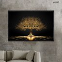 Ver imagem 2 de Quadro Decorativo - Arvore da Vida Dourada Art050 - Vidro com Impressão Uv - 60x40cm