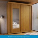 Ver imagem 6 de Guarda-roupa Casal Athena 2 Portas 3 Gavetas com Espelho 100% Mdf Flex Cinamomo/off White - Acp Móve
