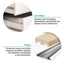 Ver mais imagens de Guarda-roupa Casal Athena 2 Portas 3 Gavetas com Espelho 100% Mdf Flex Cinamomo/off White - Acp Móve