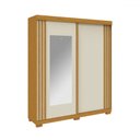 Ver imagem 2 de Guarda-roupa Casal Athena 2 Portas 3 Gavetas com Espelho 100% Mdf Flex Cinamomo/off White - Acp Móve
