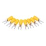 100un Terminal Forquilha Garfo Sv5.5-5 Amarelo 4 a 6mm M5 - 5