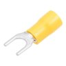100un Terminal Forquilha Garfo Sv5.5-5 Amarelo 4 a 6mm M5 - 2