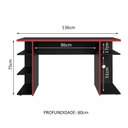 Ver imagem 4 de Mesa para Computador Gamer Madesa 9409 - Preto/vermelho