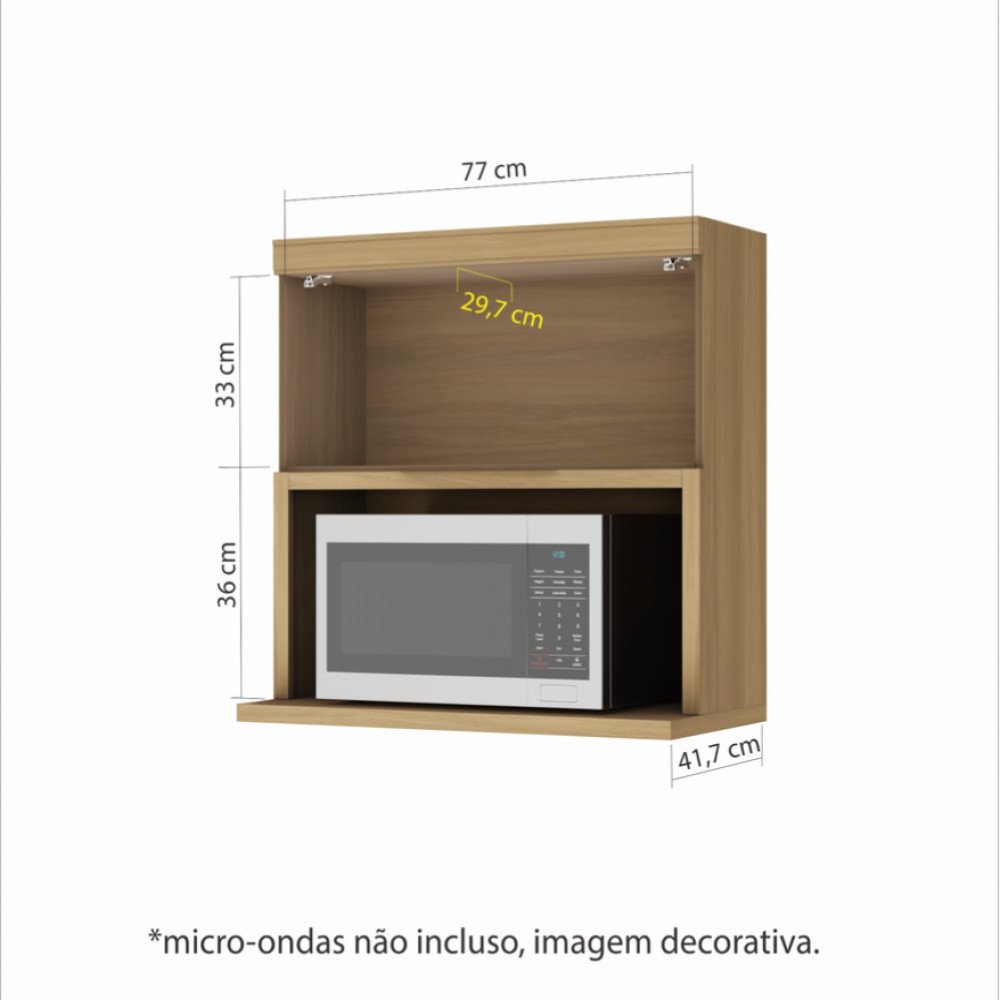 Armario Aereo Micro 1 Porta Basculante Nesher Marquesa 80 Cm 100 Mdf - 2