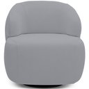 Ver imagem 3 de Kit 02 Poltronas Decorativa Orgânica Giratória para Sala Living Barolo L06 Veludo Cinza - Lyam Decor