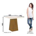 Ver imagem 4 de Mesa de Jantar Quadrada Dora 90 cm - Nature/Off White