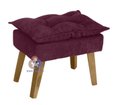Ver imagem 3 de Poltrona Decorativa Opala e Puff Opala Suede Bordô Smf Decor