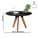 Ver imagem 2 de Mesa de Centro Dubai Redonda Pequena Retrô:preto