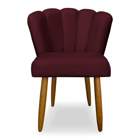 Cadeira para Mesa de Jantar Veludo Reforçada - Balaqui Decor Cor:bordo
