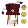 Cadeira para Mesa de Jantar Veludo Reforçada - Balaqui Decor Cor:bordo - 2