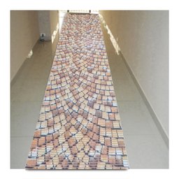 Tapete Passadeira Emborrachada Pvc Antiderrapante 0,65x4,00m Pedra Portuguesa - 2