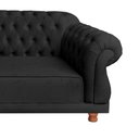 Ver imagem 2 de Sofá Chesterfield Capitone Elisabeth Suede Preto1,80