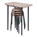 Ver imagem 6 de Conjunto Mesa Dobrável com 4 Banquetas Cozinha Apartamento Churrasqueira Kitnet Compacta