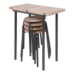 Conjunto Mesa Dobrável com 4 Banquetas Cozinha Apartamento Churrasqueira Kitnet Compacta - 6