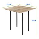 Ver imagem 4 de Conjunto Mesa Dobrável com 4 Banquetas Cozinha Apartamento Churrasqueira Kitnet Compacta