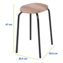 Ver imagem 5 de Conjunto Mesa Dobrável com 4 Banquetas Cozinha Apartamento Churrasqueira Kitnet Compacta