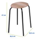 Ver imagem 5 de Conjunto Mesa Dobrável com 4 Banquetas Cozinha Apartamento Churrasqueira Kitnet Compacta