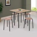 Ver imagem 1 de Conjunto Mesa Dobrável com 4 Banquetas Cozinha Apartamento Churrasqueira Kitnet Compacta