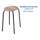 Ver imagem 3 de Conjunto Mesa Dobrável com 4 Banquetas Cozinha Apartamento Churrasqueira Kitnet Compacta